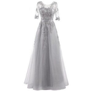 NEW Women's Formal Embroidery Lace up Long Evening Gown prom dress